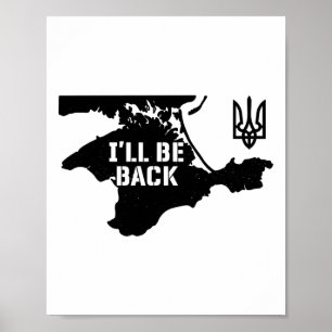 Poster Ucrânia Crimeia Eu Serei Ck Mapa Ucraniano Trident