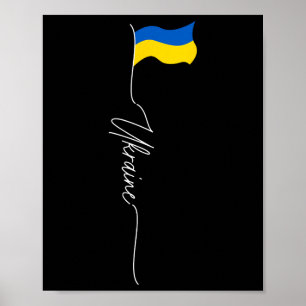 Poster Ucrânia Eu Sou Ucraniano Ucrânia Patriótico