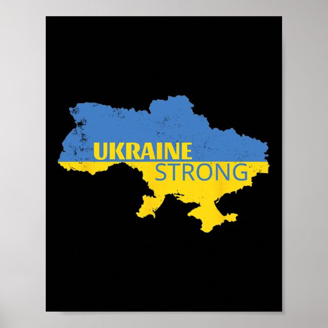 Poster Ucrânia Forte - Eu Estou Com a Paz da Ucrânia (Frente)