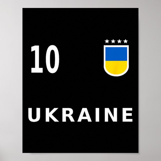 Poster Ucrânia Futebol Número 10 # Dez Fã  (Frente)