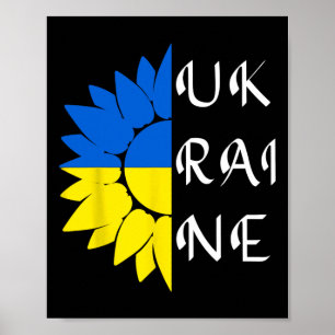 Poster Ucrânia Girassol Bandeira Ucraniana Eu Apoio A Ucr