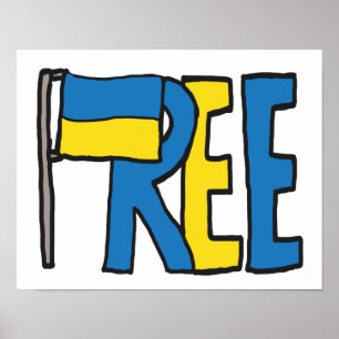 Poster Ucrânia livre