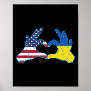 Poster Ucrânia Orgulho EUA - Orgulhoso Ucraniano American