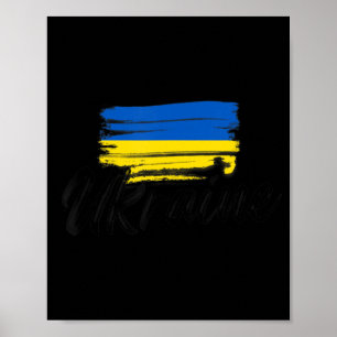 Poster Ucrânia Sinaliza Coração do Orgulho Ucraniano Ucrâ