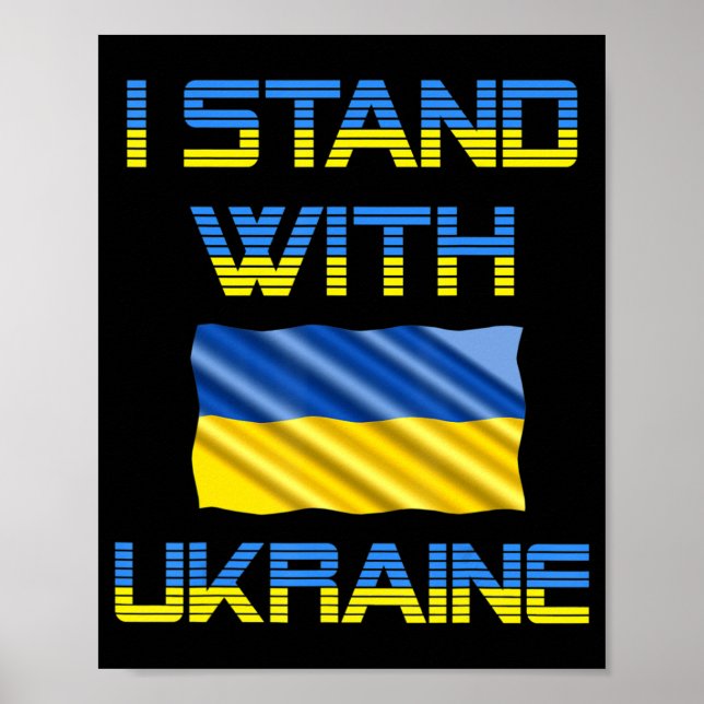 Poster Ucrânia Tridente Ucrânia bandeira ucraniana Ukrain (Frente)