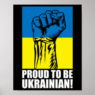 Poster Ucrânia Ucranianos Ucraniano Kiev Trysub Bandeira 