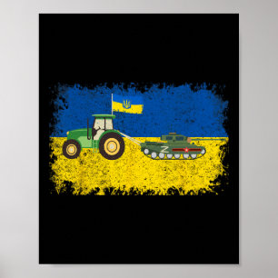 Poster Ucraniano engraçado rouba meme de tanque Eu apoio
