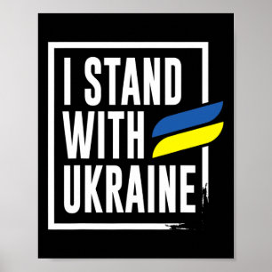 Poster Ucraniano Eu Apoio a Ucrânia 