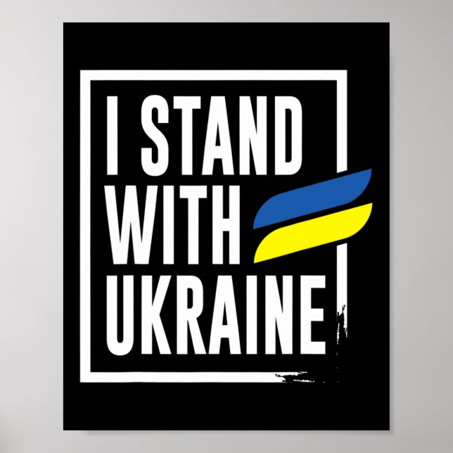 Poster Ucraniano Eu Apoio a Ucrânia  (Frente)