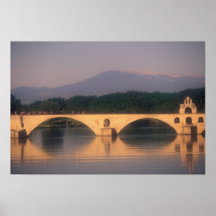 Póster UE, França, Provença, Vaucluse, Avignon. Ponto