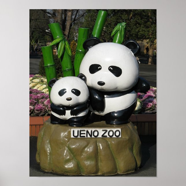 Poster Ueno Zoo Panda Sinal (Frente)
