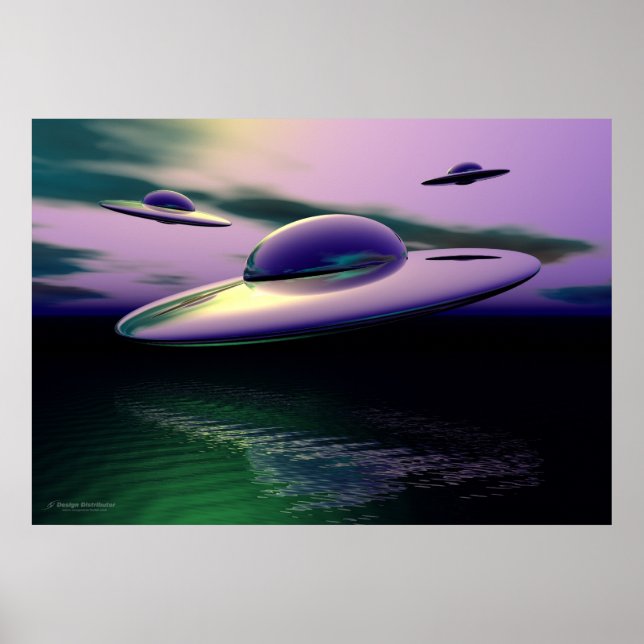 Póster UFO clássico (Frente)