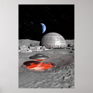 Póster UFO na lua