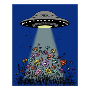 Póster UFO Sentindo Flores