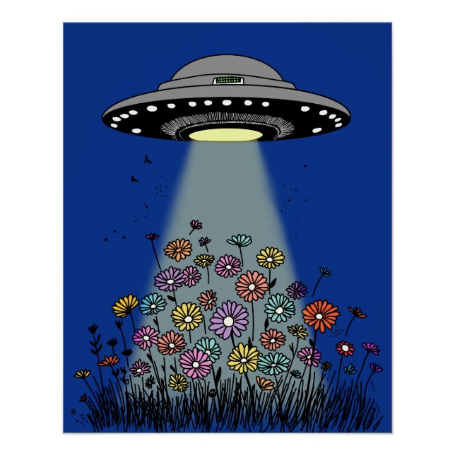 Póster UFO Sentindo Flores (Frente)