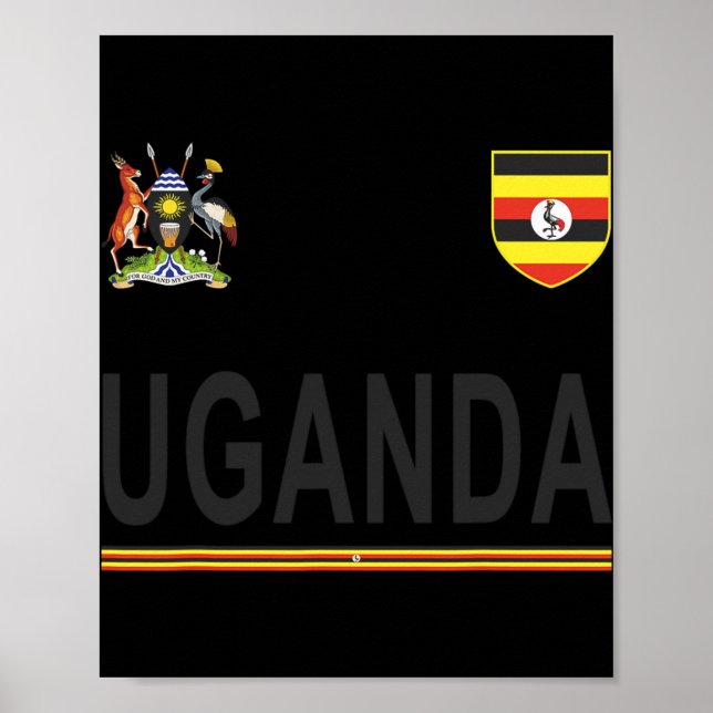Poster Uganda Cheer Jersey 2017 Futebol Uganda (Frente)