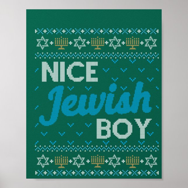 Poster Ugly Hanukkah Belo Jewish Boy (Frente)