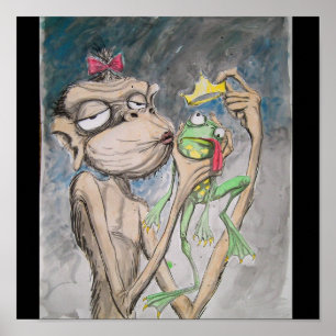 Poster Ugly Monkey Ugly Frog