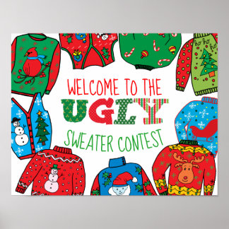 Poster Ugly Sweater, sinal de boas-vindas