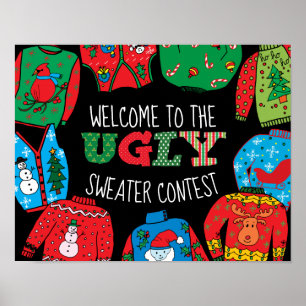 Poster Ugly Sweater, sinal de boas-vindas