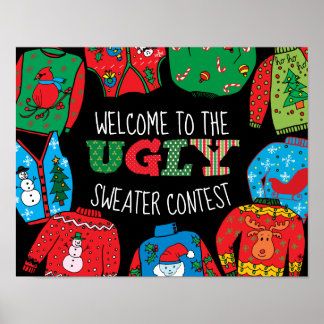 Poster Ugly Sweater, sinal de boas-vindas