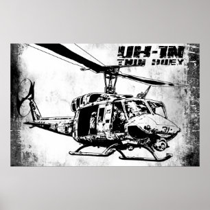 Póster UH-1N Twin Huey