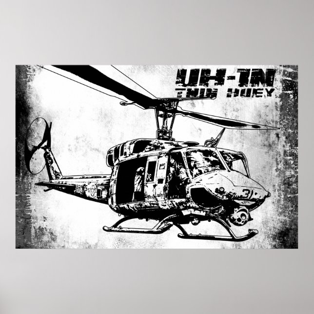 Póster UH-1N Twin Huey (Frente)