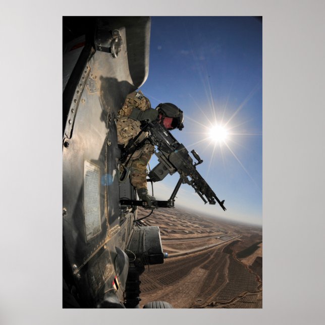 Poster UH-60 Black Hawk Helicopter Gunner (Frente)