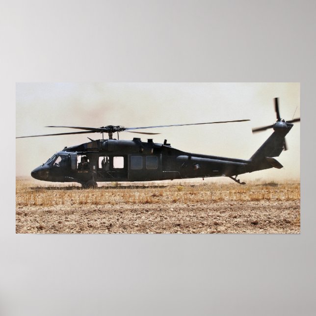 Poster UH-60 Helicóptero Black Hawk (Frente)