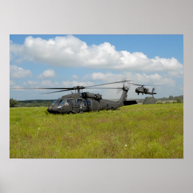 Poster UH-60 Helicóptero Black Hawk (Frente)