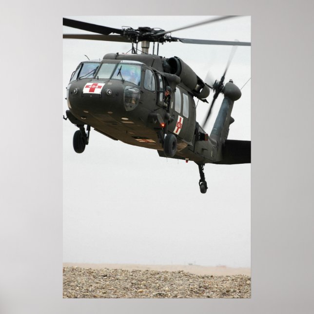 Poster UH-60A Helicóptero Black Hawk (Frente)