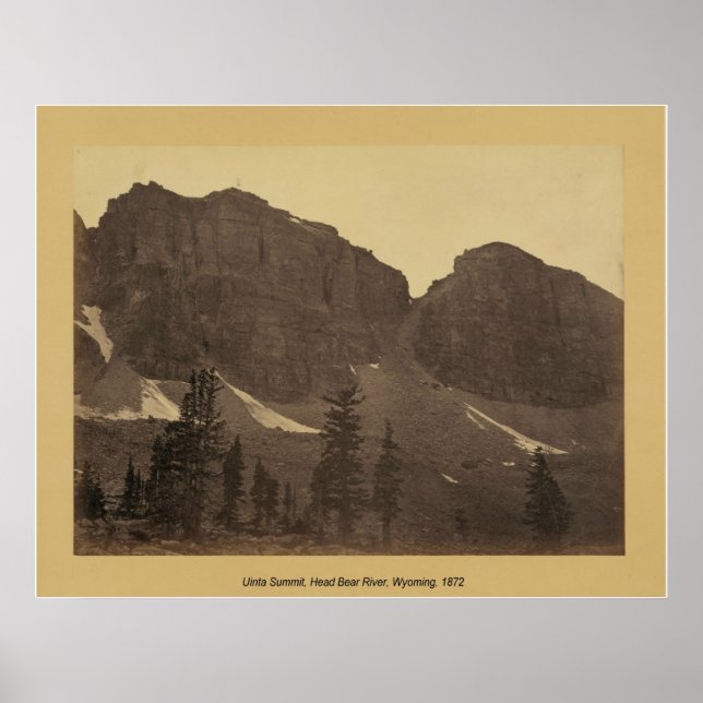 Póster Uinta Summit, Head Bear River, Wyoming 1872 (Frente)