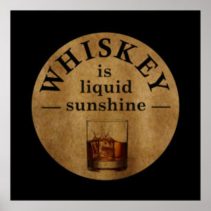 Poster uísque citações engraçadas vintage