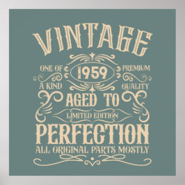 Poster Uísque de 65 anos personalizado