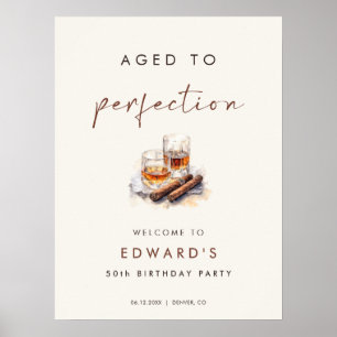 Poster Uísque Envelhecido à Perfeição e Cumprimentos de A