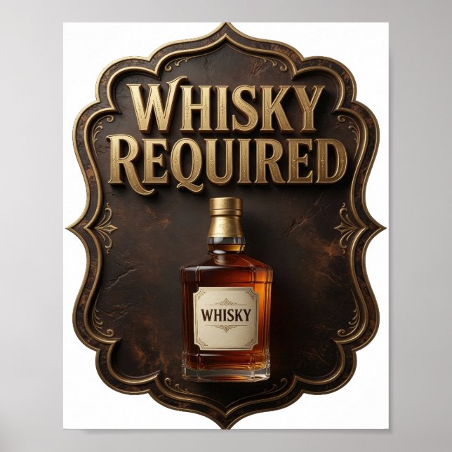 POSTER UÍSQUE ICONE OURO NECESSÁRIO (Frente)