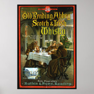 Póster Uísque velho da abadia da leitura