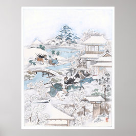 Poster Ukiyo-e japonês do 47 Samurai de luta de Ronin