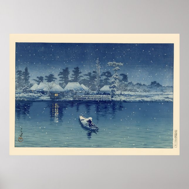 Poster Ukiyo e Pescador (Frente)