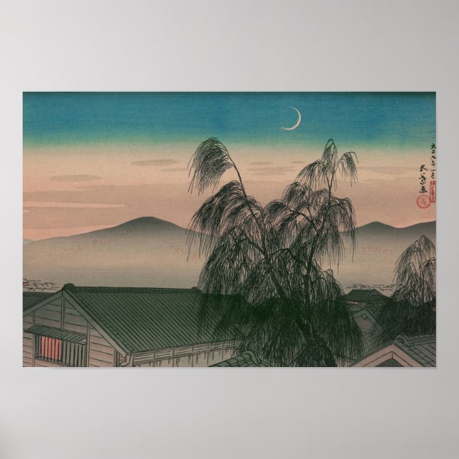 Poster Ukiyoe [Goyo] Lua da noite (XL) (Frente)