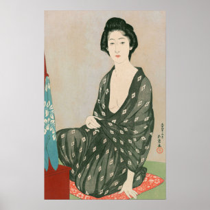 Poster Ukiyoe [Goyo] Mulher de roupas de verão (S)