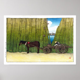 Poster Ukiyoe - hasui - C08 - Pelo rio Sumida Aroun...