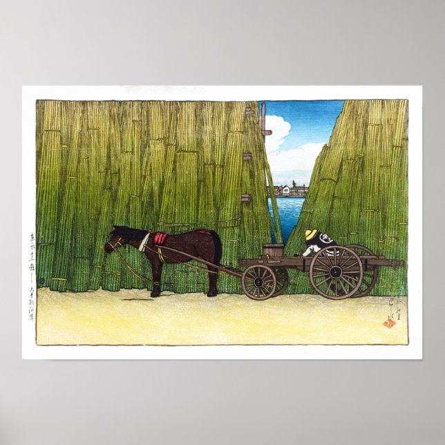 Poster Ukiyoe - hasui - C08 - Pelo rio Sumida Aroun... (Frente)