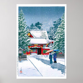 Poster ukiyoe - hasui - Nº 22 Recinto do Santuário na Nev