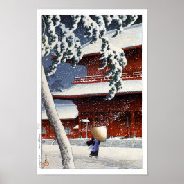Poster ukiyoe hasui n04 Templo Zōjō-ji em Shiba