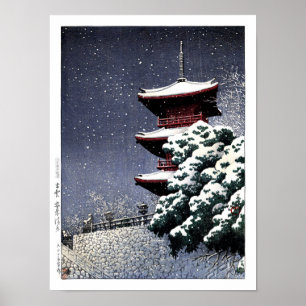 Poster ukiyoe hasui n06 Templo Yasugi Kiyomizu