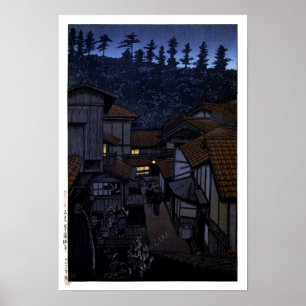 Poster ukiyoe hasui n15 Arifuku Spa, Iwami