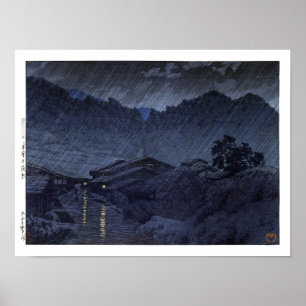 Poster ukiyoe hasui n25 Suhara, Kiso