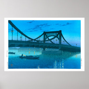 Poster ukiyoe - hasui - n.º 11 Ponte Kiyosu -