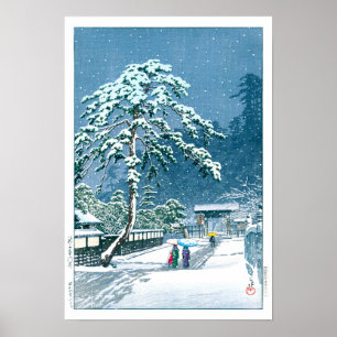Poster ukiyoe - hasui - No.12 O Templo Hommonji, ...
